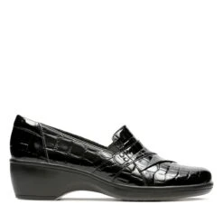 Clarks May Marigold Black Croco Slip-On Loafer -Remonte Shop 26122617 1