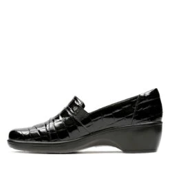 Clarks May Marigold Black Croco Slip-On Loafer -Remonte Shop 26122617 4