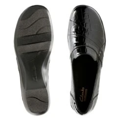 Clarks May Marigold Black Croco Slip-On Loafer -Remonte Shop 26122617 6