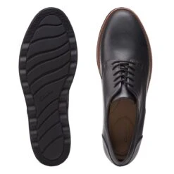 Clarks Sharon Noel Black Leather Lace-Up Wedge Oxford -Remonte Shop 26155990 7