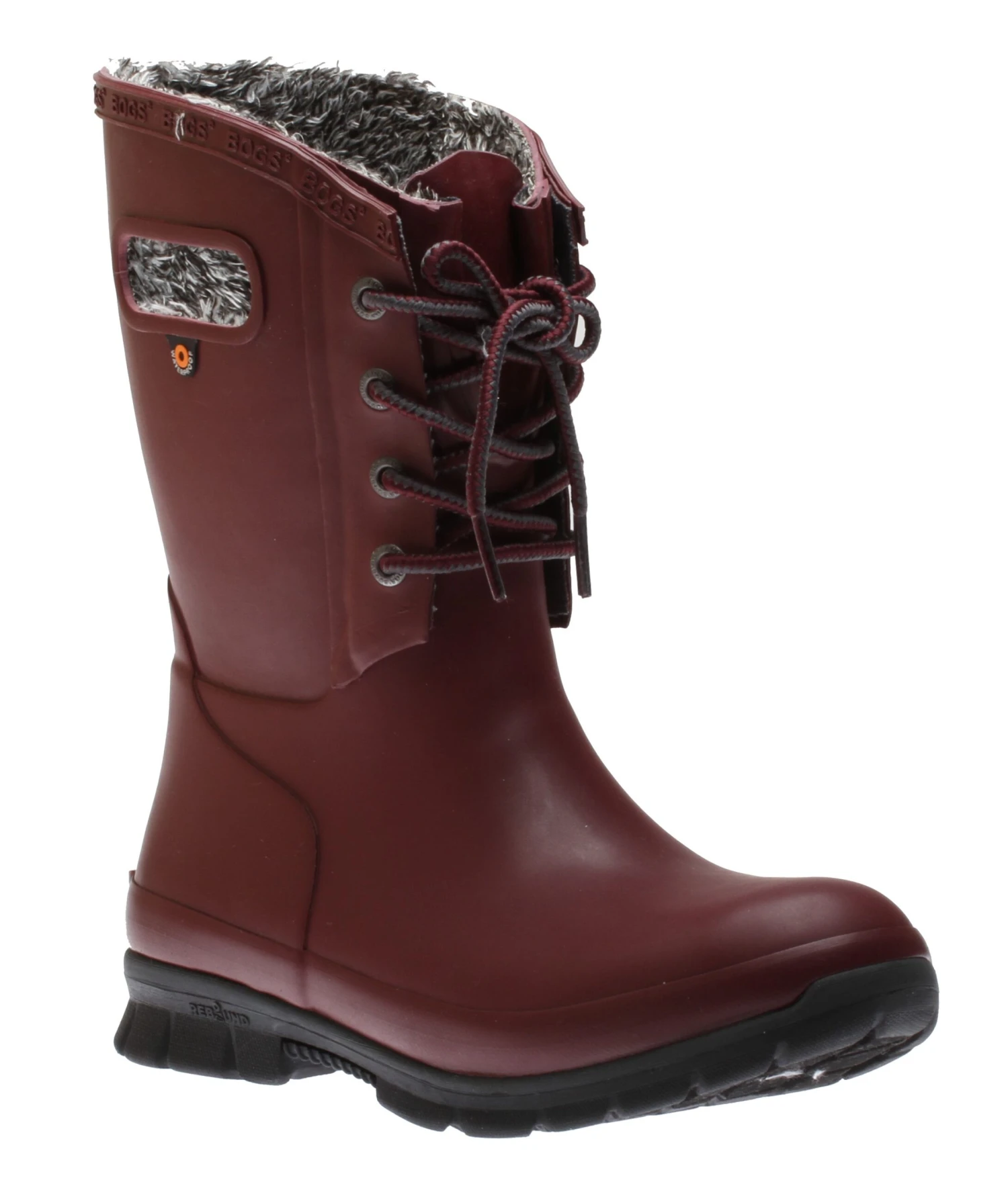 BOGS Amanda Plush Lace-Up Burgundy Women's Insulated Rain Boot 1 BOGS Amanda Plush Lace-Up Burgundy Women's Insulated Rain Boot