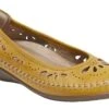 Alder Azza Orca Yellow Perforated Leather Ballet Flat
