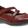 Kara Galilei Bordeaux Perforated Leather Mary Jane Shoe