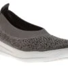 Uberknit Ballerina Crystal Charcoal / Dusty Grey Slip-On Flat