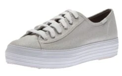 Keds Triple Kick Silver Lace-Up Platform Tennis Sneaker -Remonte Shop KEDTRIPLEKI11 1