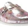 Mephisto Halina Pink Silver Leather Clog
