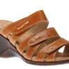 Calgary 01 Tan Brown Slide Wedge Sandal