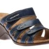 Calgary 01 Blue Slide Wedge Sandal
