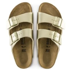 Birkenstock Arizona Birko-Flor Gold Slide Sandal -Remonte Shop birarizona18b