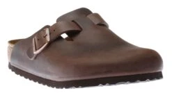 Birkenstock Boston Habana Brown Oiled Leather Soft Footbed Clog