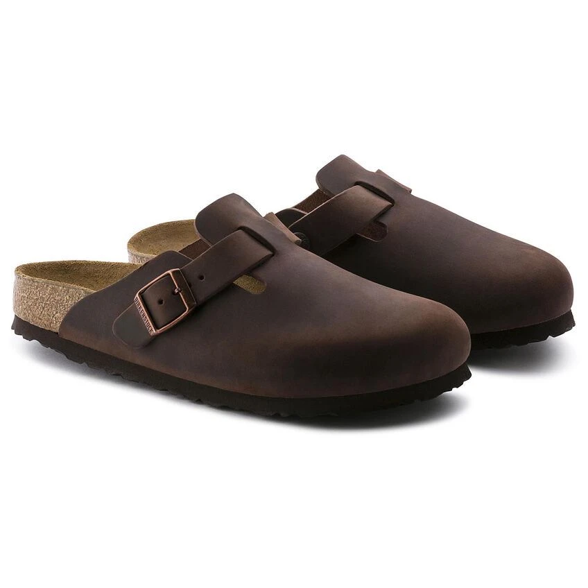 Birkenstock Boston Habana Brown Oiled Leather Soft Footbed Clog 4 Birkenstock Boston Habana Brown Oiled Leather Soft Footbed Clog - Image 4