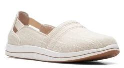 Clarks Breeze Step Beige Canvas Slip-On Sneaker