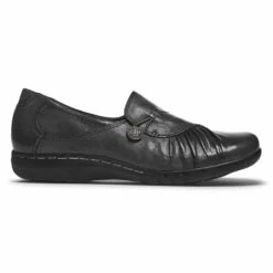 Paulette Black Slip-On Flat -Remonte Shop cobpaulette01e