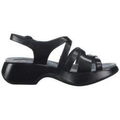 Dansko Lolita Black Leather Sandal -Remonte Shop danlolita01e