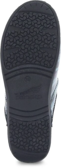 Dansko XP 2.0 Teal Striped Patent Leather Clog -Remonte Shop danxp2003c