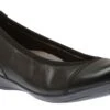 Alder Varden Black Leather Ballet Flat Shoe