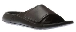 ECCO Women's 2nd Cozmo Black Leather Slide Sandal