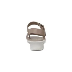 ECCO Felicia Grey Rose Leather Adjustable Strap Wedge Sandal -Remonte Shop ecc21651307d