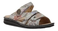 Finn Comfort Agueda Multi Irpino Leather Slide Sandal