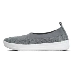 Uberknit Ballerina Crystal Charcoal / Dusty Grey Slip-On Flat -Remonte Shop fituberknitcb05a