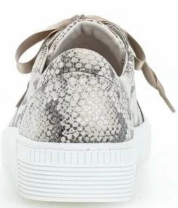 Gabor 43.330.30 Taupe Snakeskin Lace-Up Sneaker 2 Gabor 43.330.30 Taupe Snakeskin Lace-Up Sneaker - Image 2