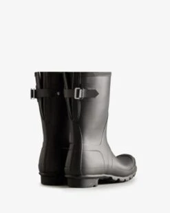 Hunter Women's Black Short Back Adjustable Rain Boots -Remonte Shop hunw2535101d
