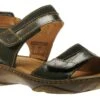 Josef Seibel Debra 19 Black Leather Sandal