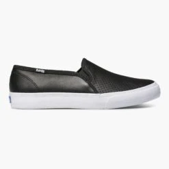 Keds Double Decker Black Perforated Leather Slip-On Sneaker -Remonte Shop keddoubledp01a