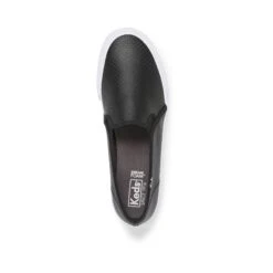 Keds Double Decker Black Perforated Leather Slip-On Sneaker -Remonte Shop keddoubledp01b