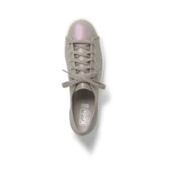 Keds Triple Kick Grey Iridescent Leather Lace-Up Platform Sneaker -Remonte Shop kedtripleki05b