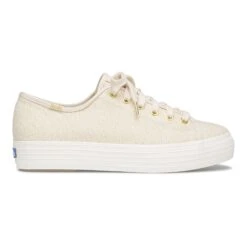 Keds Triple Kick Beige Lace-Up Platform Tennis Sneaker -Remonte Shop kedtriplekick08a