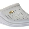 White Perforated Clog