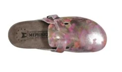 Mephisto Halina Pink Silver Leather Clog -Remonte Shop mephalina13e