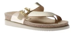 Mephisto Helen Mix Gold Flash Leather Thong Sandal