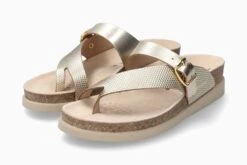 Mephisto Helen Mix Gold Flash Leather Thong Sandal -Remonte Shop mephelenmix12d