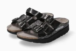 Mephisto Zach Zebra Black Slide Sandal -Remonte Shop mepzach32e