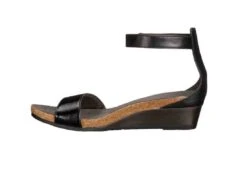 Pixie Black Leather Wedge Sandal -Remonte Shop naopixienewd