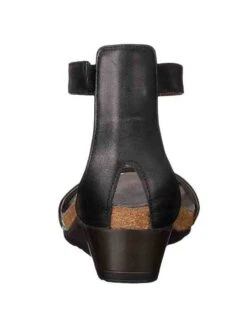 Pixie Black Leather Wedge Sandal -Remonte Shop naopixienewg