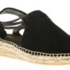 Toni Pons Nuria Black Suede Slip-On Espadrille Flat Sandal