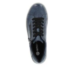 Remonte Ottawa Black Leather Zipper Lace-Up Sneaker -Remonte Shop remd070000c