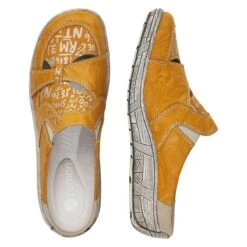 Remonte Massa Yellow Leather Slip-On Mule -Remonte Shop remd385168a