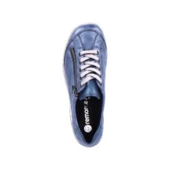 Remonte Ottawa Blue Leather Lace-Up Sneaker -Remonte Shop remr140215d