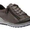 Remonte Ottawa Grey Leather Lace-Up Sneaker