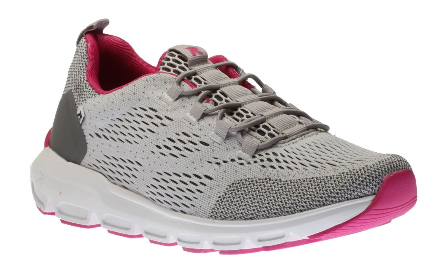 Sportec12 Grey Pink Perforated Slip-On Bungee Sneaker 1 Sportec12 Grey Pink Perforated Slip-On Bungee Sneaker