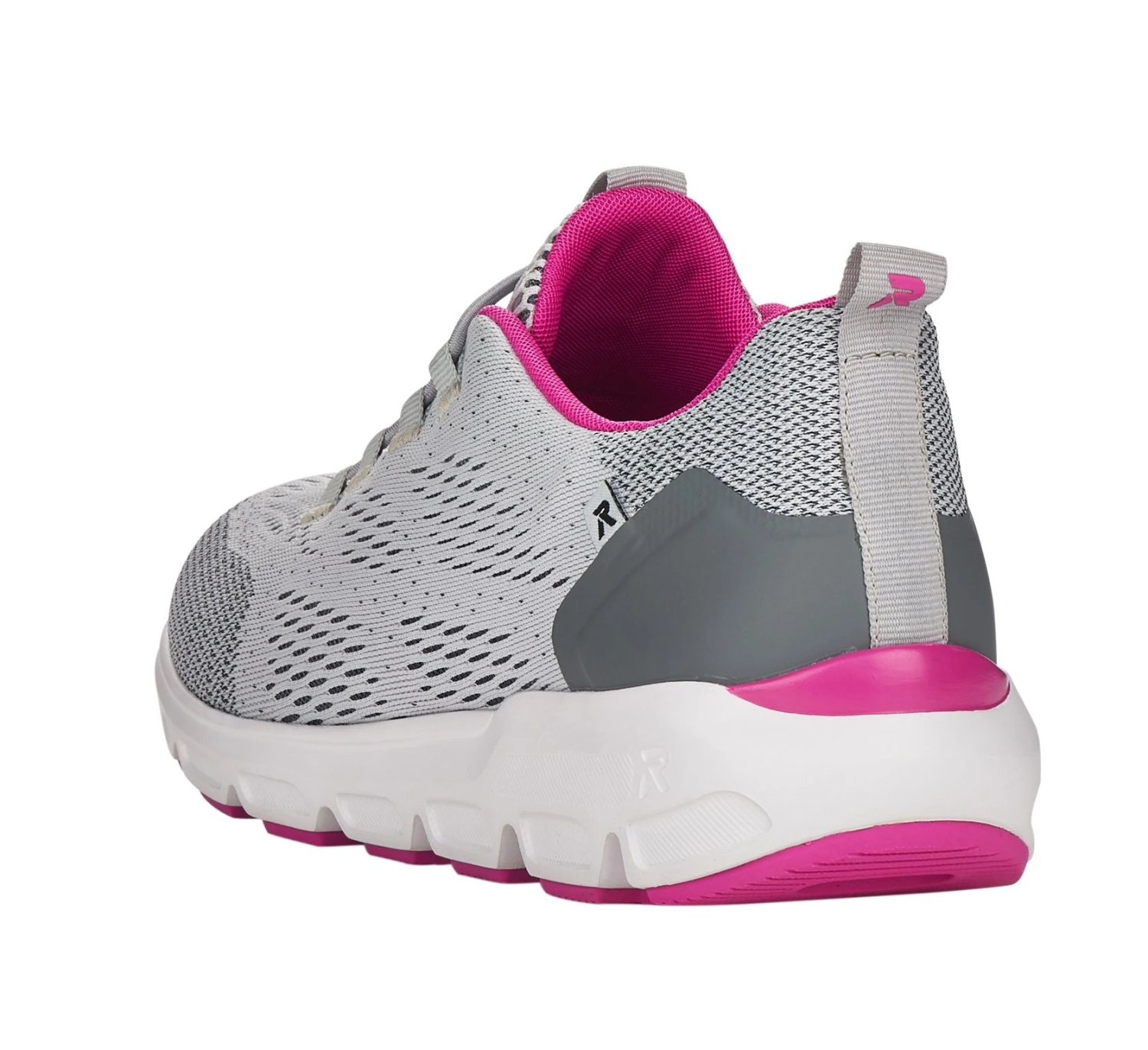 Sportec12 Grey Pink Perforated Slip-On Bungee Sneaker 3 Sportec12 Grey Pink Perforated Slip-On Bungee Sneaker - Image 3