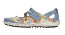 Remonte Odense Blue Multicolour Mary Jane Flat Shoe -Remonte Shop rier142090b