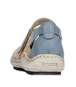 Remonte Odense Blue Multicolour Mary Jane Flat Shoe -Remonte Shop rier142090c