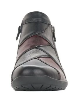 Remonte Cristallino Black Wine Leather Ankle Boot -Remonte Shop rier767402b