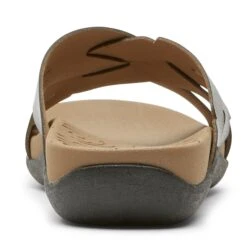 Rockport Ridge Woven Black Leather Slide Sandal -Remonte Shop rocridge01c