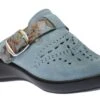 Korsika 345 Light Blue Nubuck Leather Clog